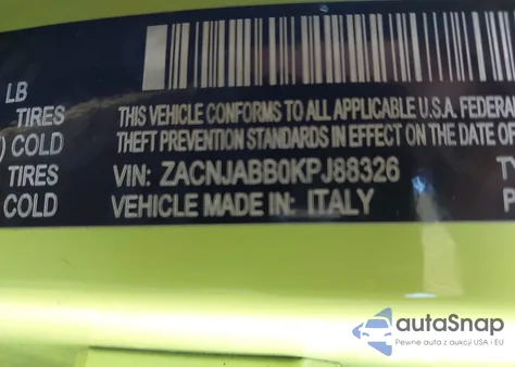 2019 Jeep Renegade Latitude Fwd z USA, uszkodzony, nr VIN ZACNJABB0KPJ88326